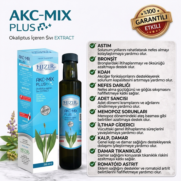 AKC-MIX PLUS Sıvı Ekstre HIZIR DOĞAL ÜRÜNLER