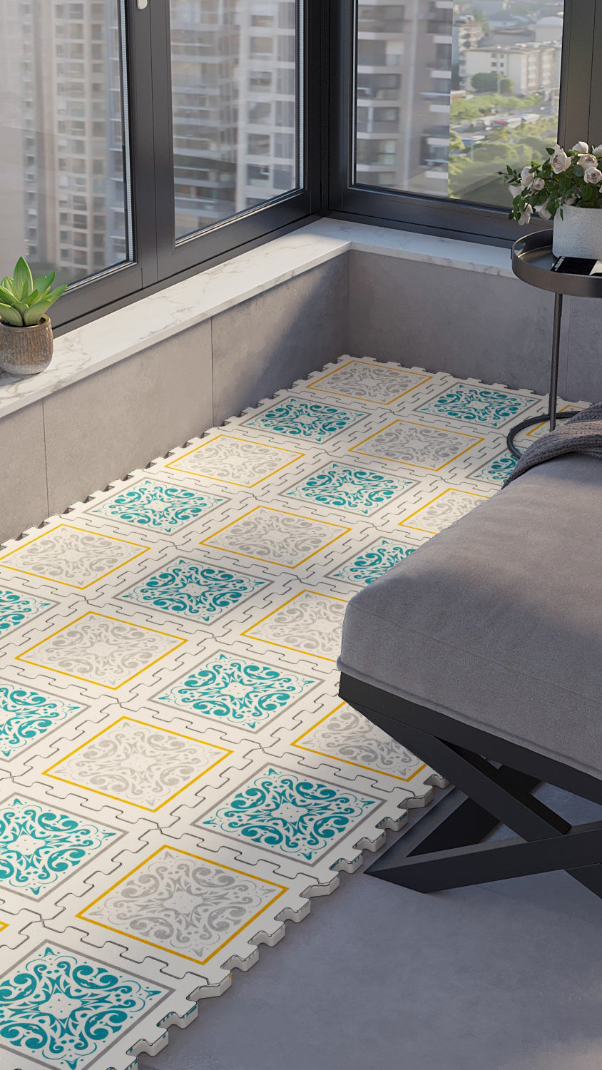 50 x 50 cm 4 Adet BASKILI Mutfak, Balkon ve Oturma Odası Yapbozhalı