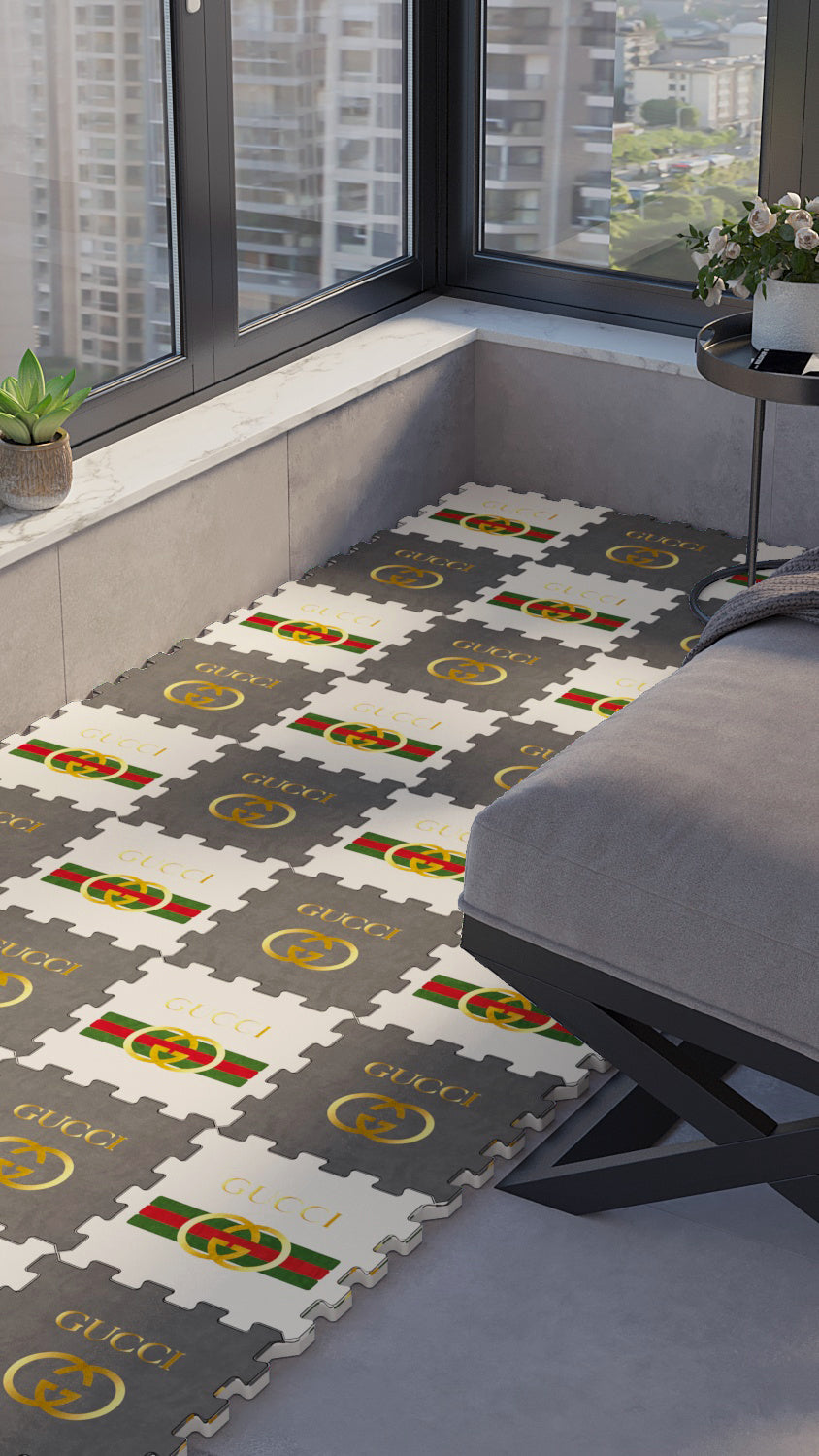 50 x 50 cm 4 Adet BASKILI Mutfak, Balkon ve Oturma Odası Yapbozhalı
