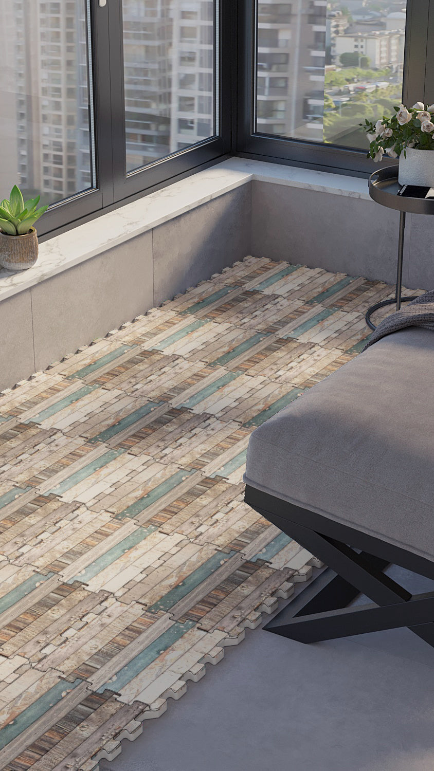 50 x 50 cm 4 Adet BASKILI Mutfak, Balkon ve Oturma Odası Yapbozhalı
