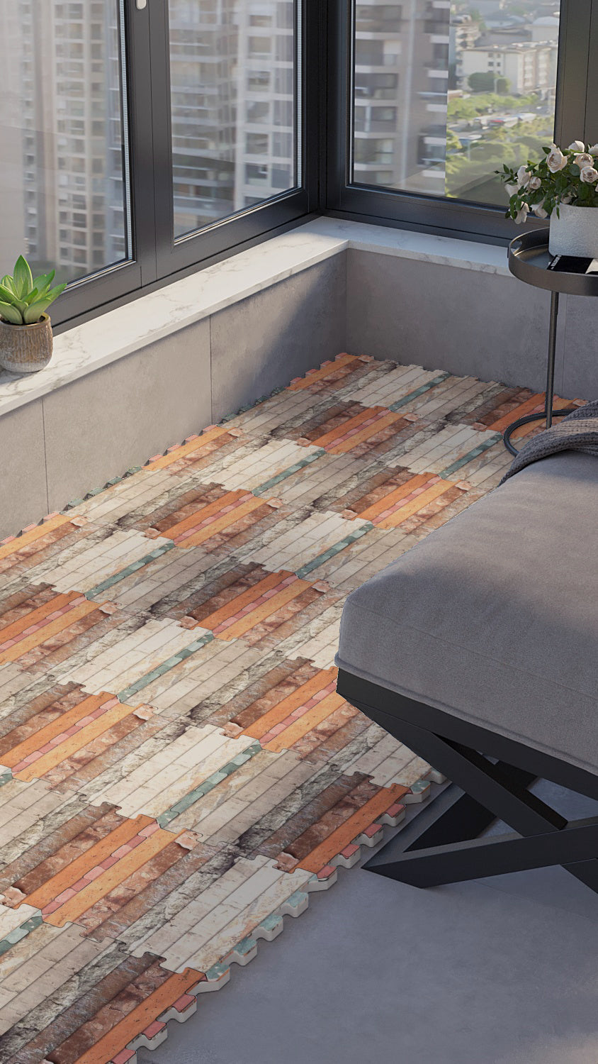 50 x 50 cm 4 Adet BASKILI Mutfak, Balkon ve Oturma Odası Yapbozhalı