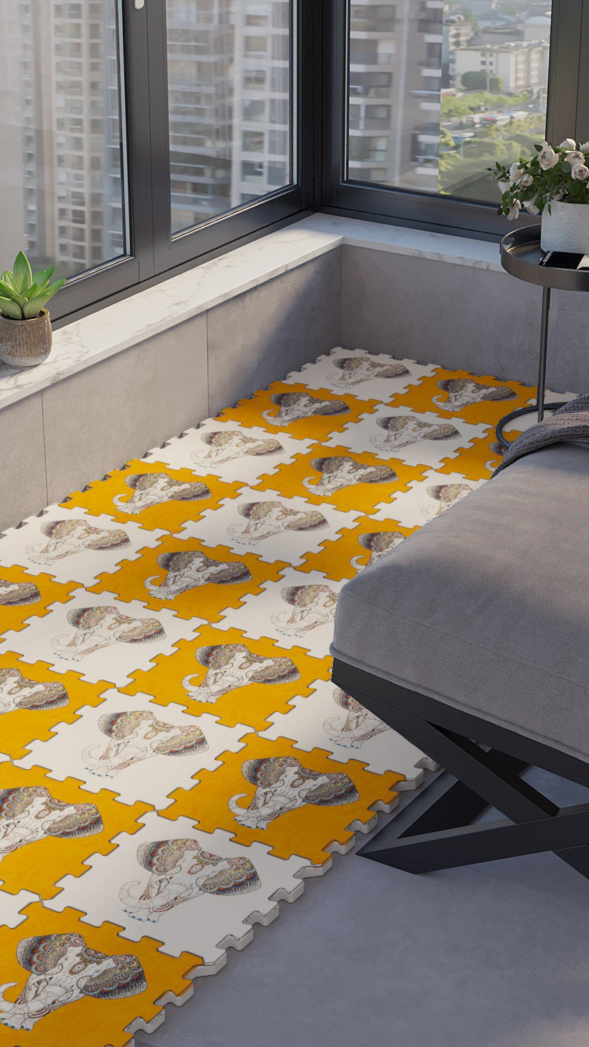 50 x 50 cm 4 Adet BASKILI Mutfak, Balkon ve Oturma Odası Yapbozhalı