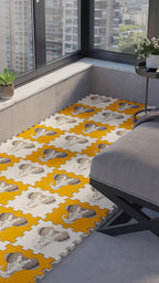 50 x 50 cm 4 Adet BASKILI Mutfak, Balkon ve Oturma Odası Yapbozhalı