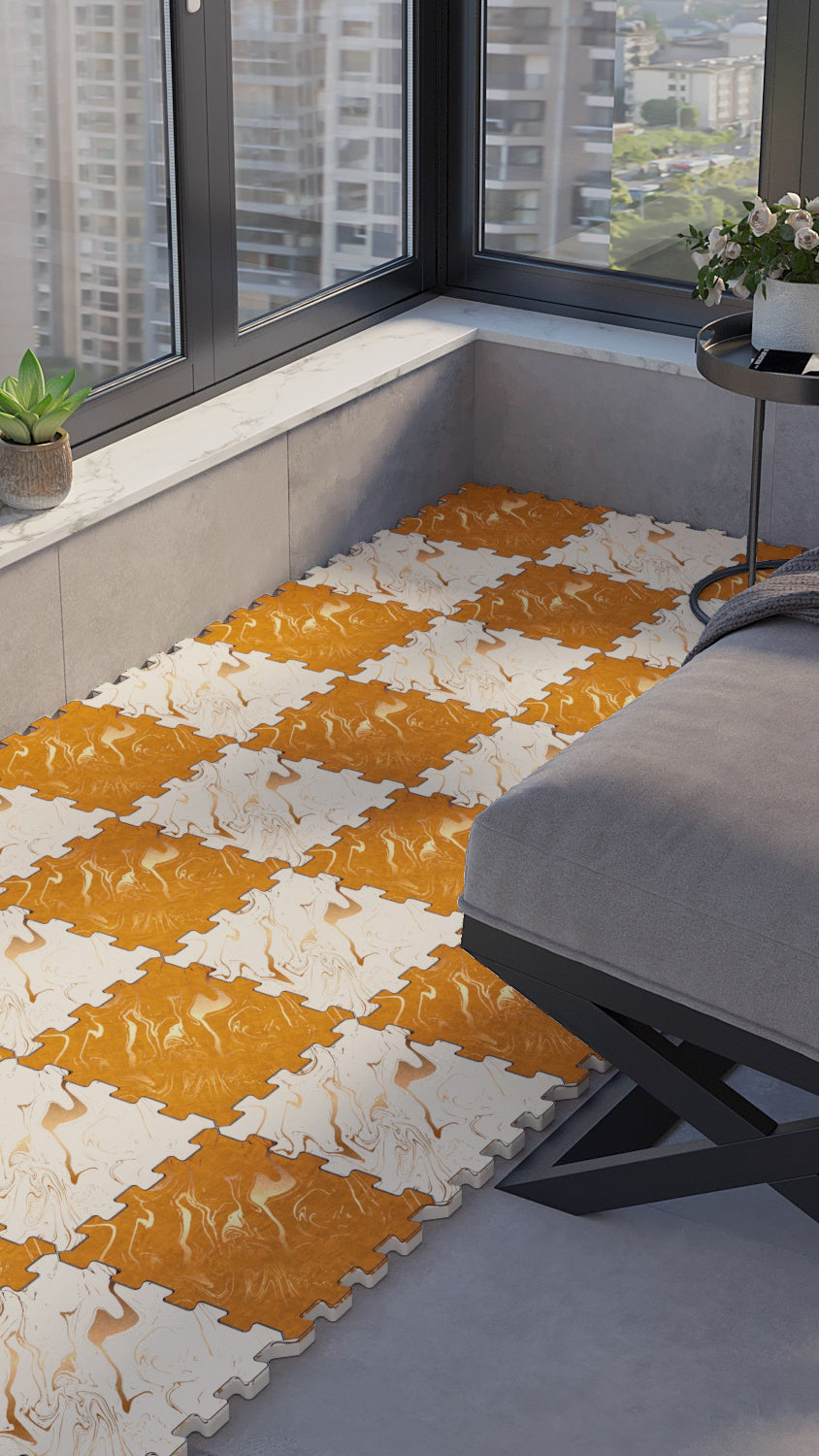 50 x 50 cm 4 Adet BASKILI Mutfak, Balkon ve Oturma Odası Yapbozhalı