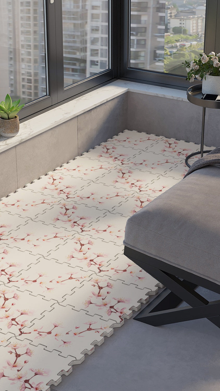 50 x 50 cm 4 Adet BASKILI Mutfak, Balkon ve Oturma Odası Yapbozhalı