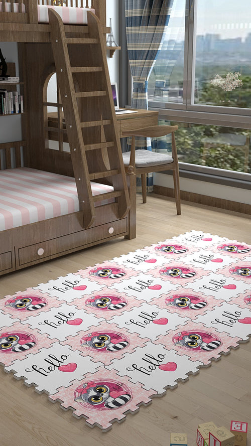 50 x 50 cm  4 Adet BASKILI COCUK ODASI Yapbozhalı