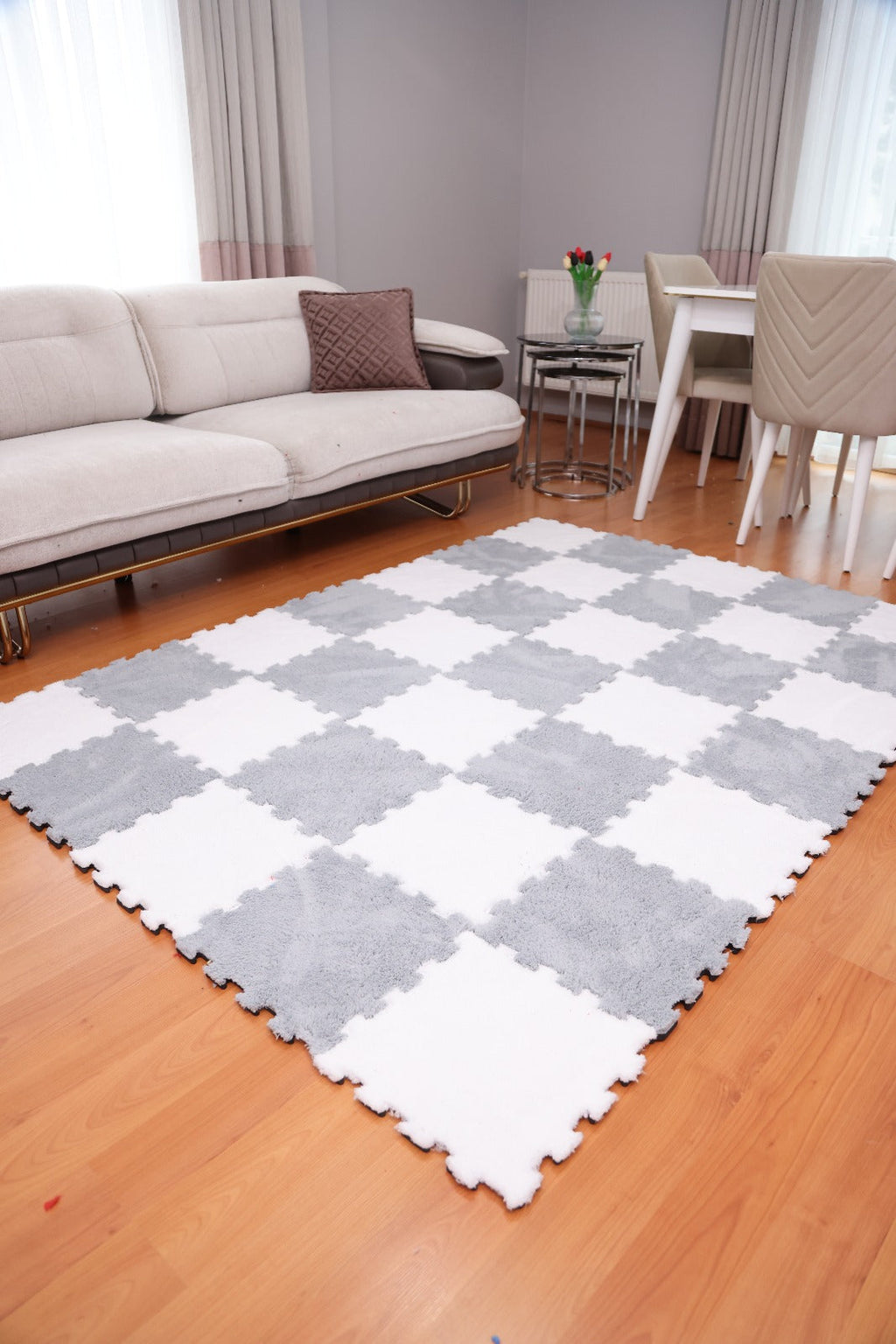 50 X 50  cm 10 Adet PELÜŞ KOMBİN YAPBOZ PUZZLE HALILAR İKRACELİK