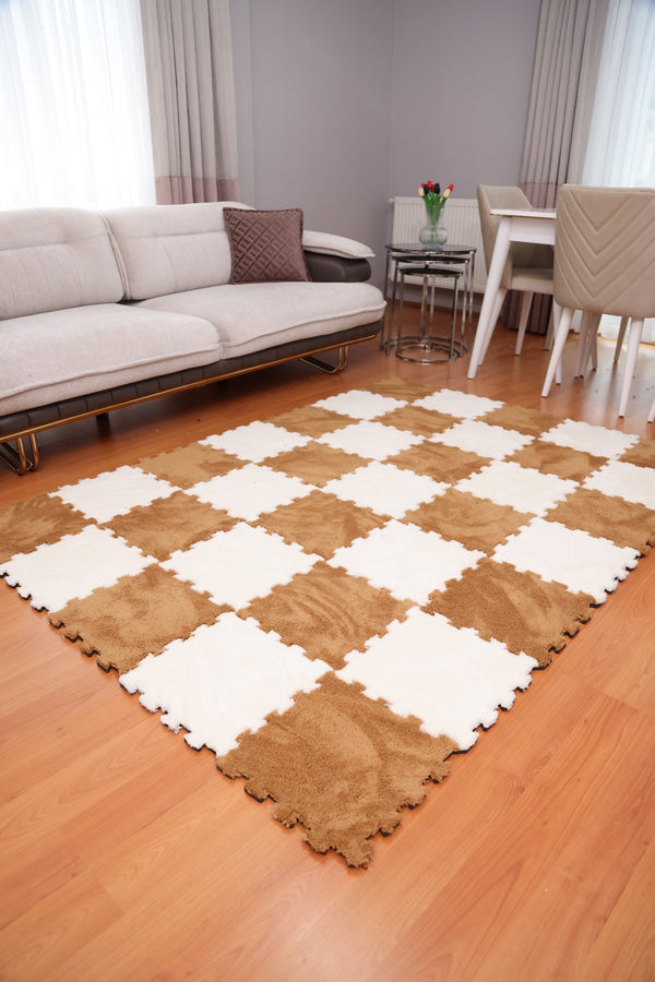 50 X 50  cm 10 Adet PELÜŞ KOMBİN YAPBOZ PUZZLE HALILAR