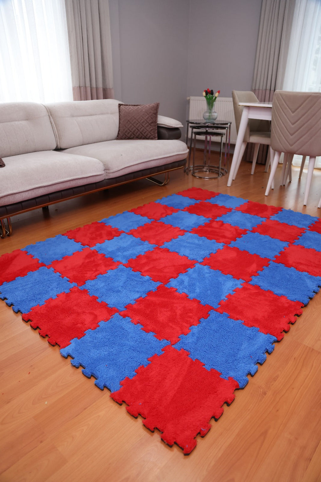 50 X 50  cm 10 Adet PELÜŞ KOMBİN YAPBOZ PUZZLE HALILAR İKRACELİK