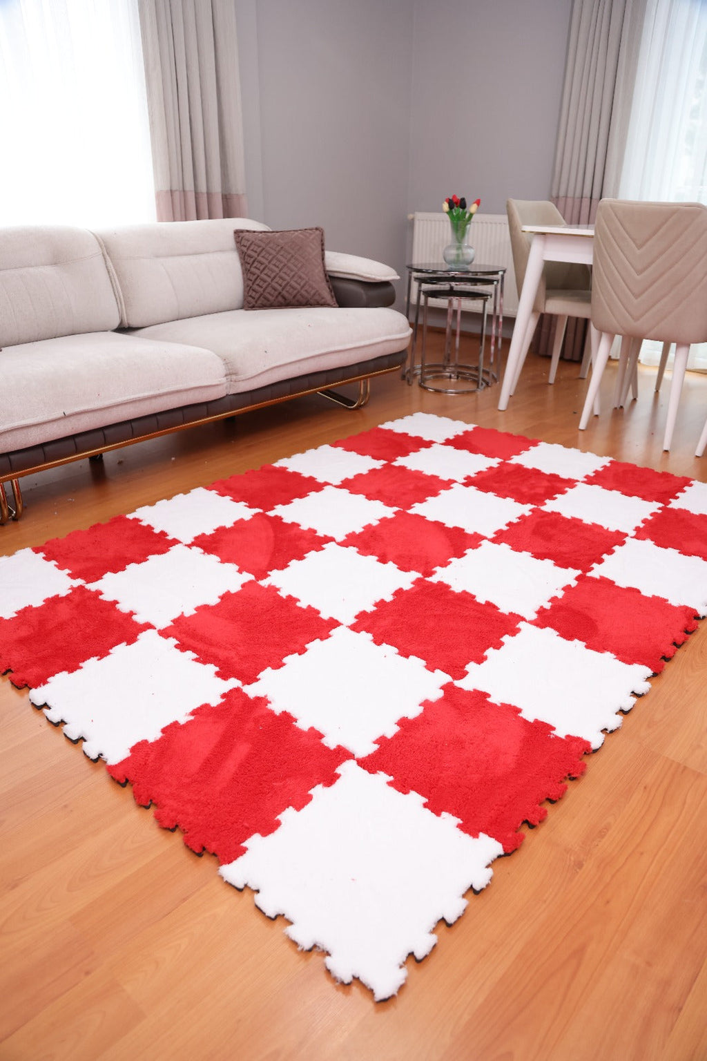 50 X 50  cm 10 Adet PELÜŞ KOMBİN YAPBOZ PUZZLE HALILAR İKRACELİK