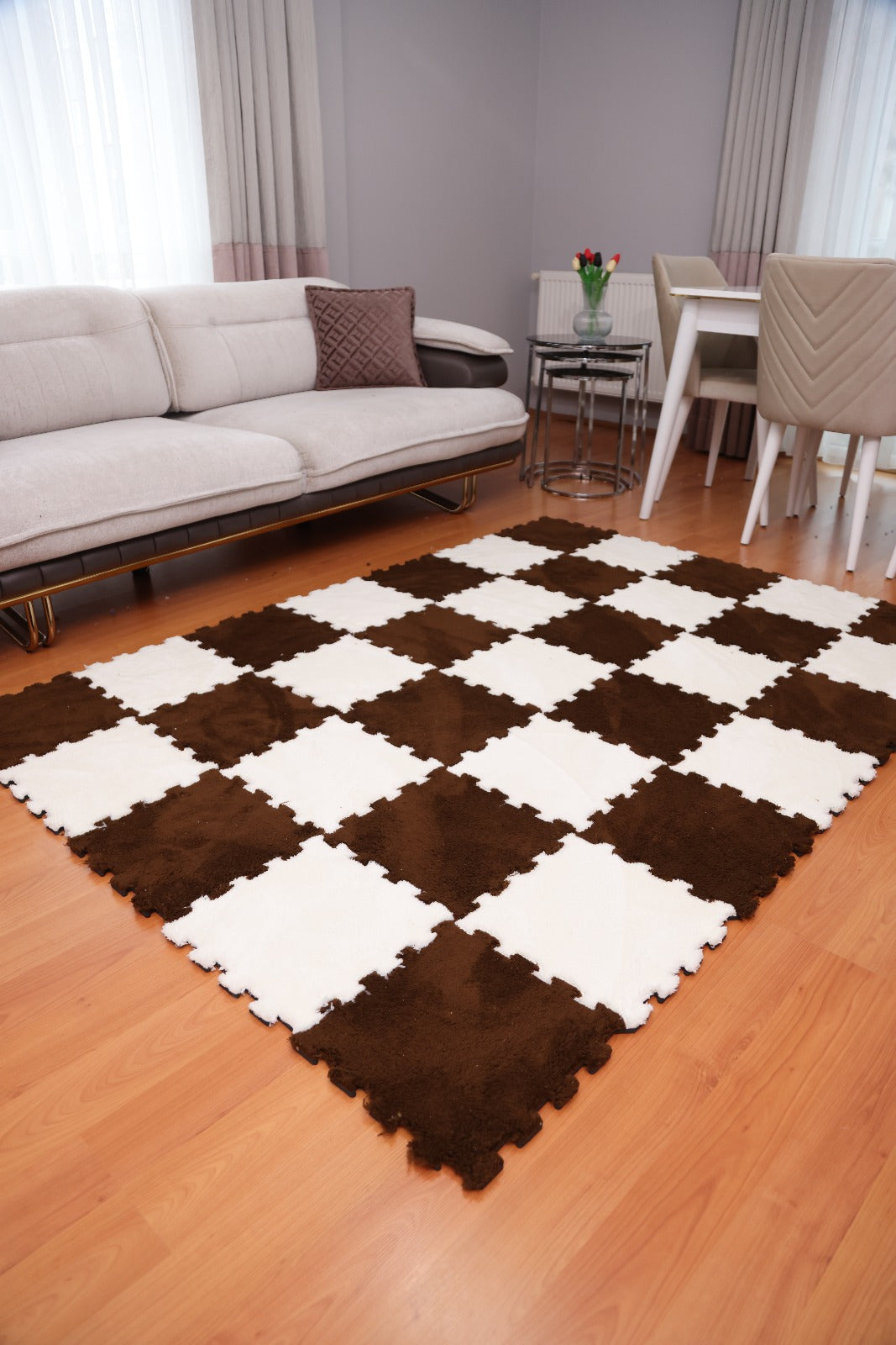 31 X 31 cm 10 Adet PELÜŞ KOMBİN YAPBOZ PUZZLE HALILAR