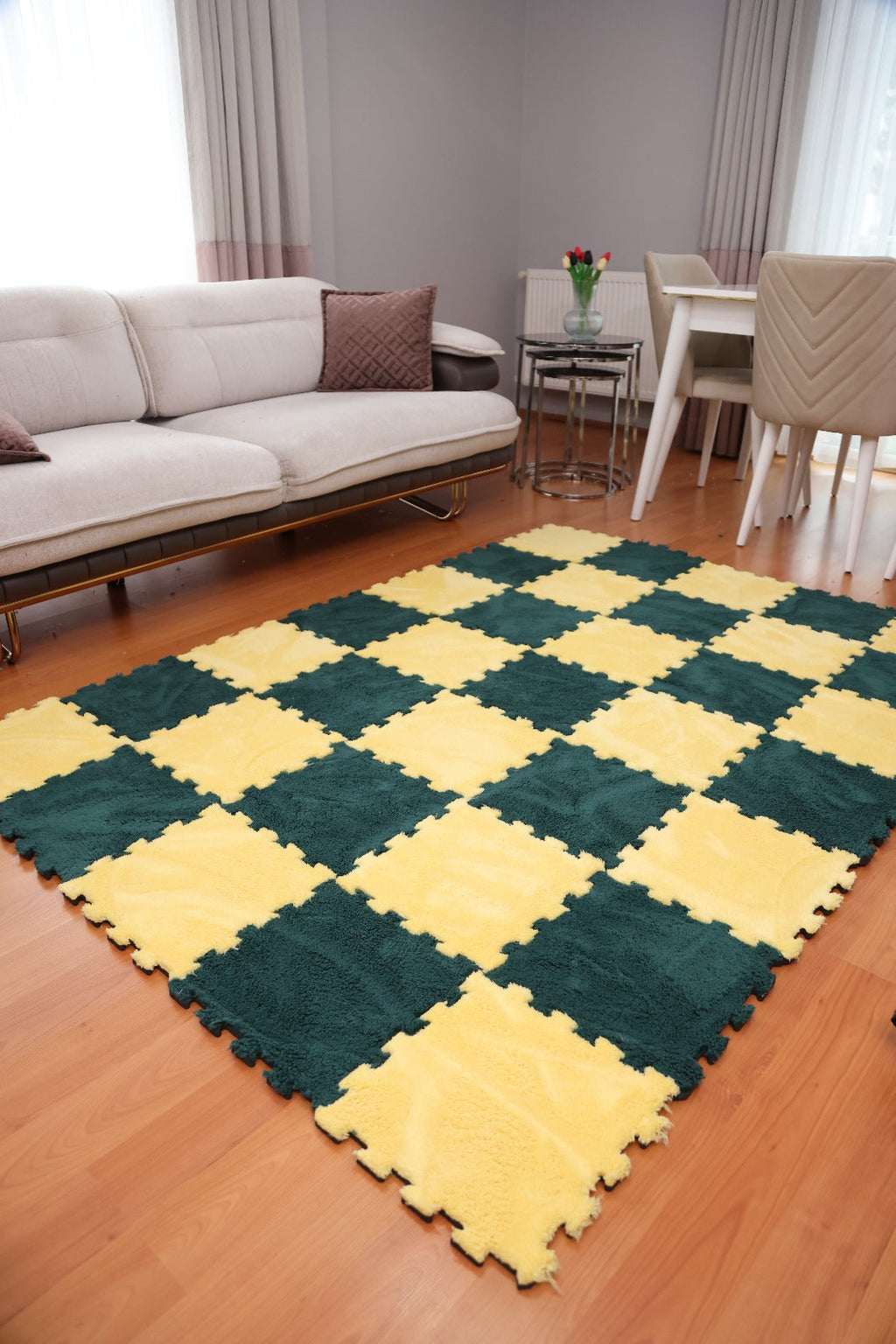 50 X 50  cm 10 Adet PELÜŞ KOMBİN YAPBOZ PUZZLE HALILAR İKRACELİK