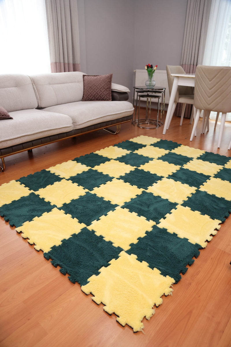 50 X 50  cm 10 Adet PELÜŞ KOMBİN YAPBOZ PUZZLE HALILAR İKRACELİK