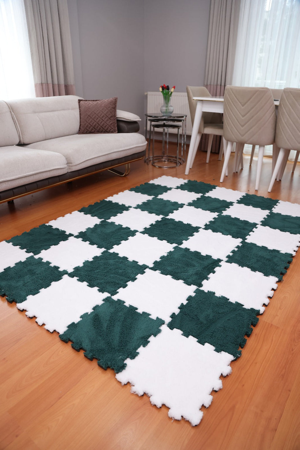 50 X 50  cm 10 Adet PELÜŞ KOMBİN YAPBOZ PUZZLE HALILAR İKRACELİK